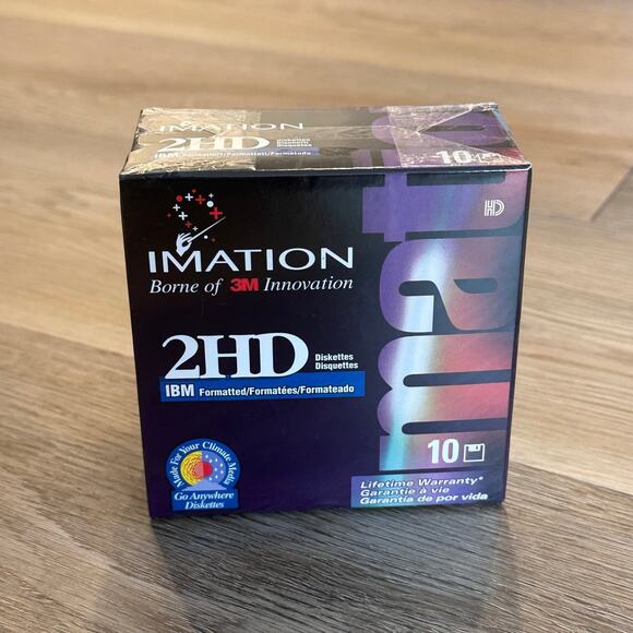 NEW IMATION 3.5"2 Sets Floppy Disks Diskettes 10 Pack IBM Formatted 1.44MB 2HD - Picture 5 of 8
